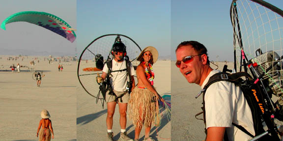 Paramotor at Burning Man 2002